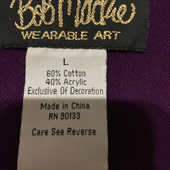 Bob Mackie Wearable Art Cardigan Sweater with Tank – Used - Picture 10 of 11